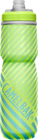 Спортивна пляшка для води CAMELBAK Podium Chill 710 мл, ізоляційна, для бігу, велоспорту та туризму, смугаста лайм/синя