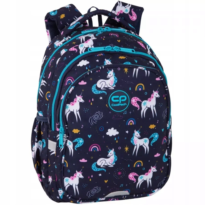 Багатовідсіковий шкільний рюкзак CoolPack, синій багатокольоровий, 21 л
