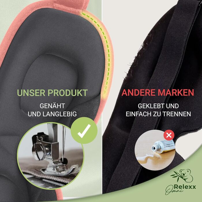 Сонна маска для жінок – дихаюча маска для сну – зручна та м'яка – блокує світло – для подорожей – 3D-поглиблення для очей – з memory foam (рожева)