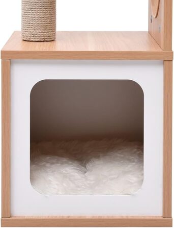 Дім для кота VidaXL: кігтеточка з сизалю, 60 см, білий. Кліматичний комплекс, ігровий центр для котів