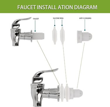 Скляний диспенсер для напоїв на 4L з краном та бамбуковим підставкою, 2 шт. Ідеально для вечірок, свят та днів народжень