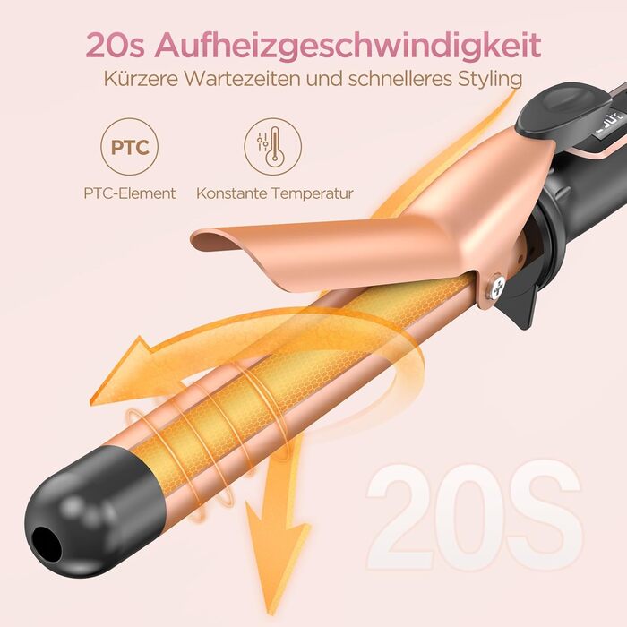 Локкенстаб BESTOPE MIX 25 мм: великі локони, швидкий нагрів, точне регулювання температури, рукавичка в комплекті