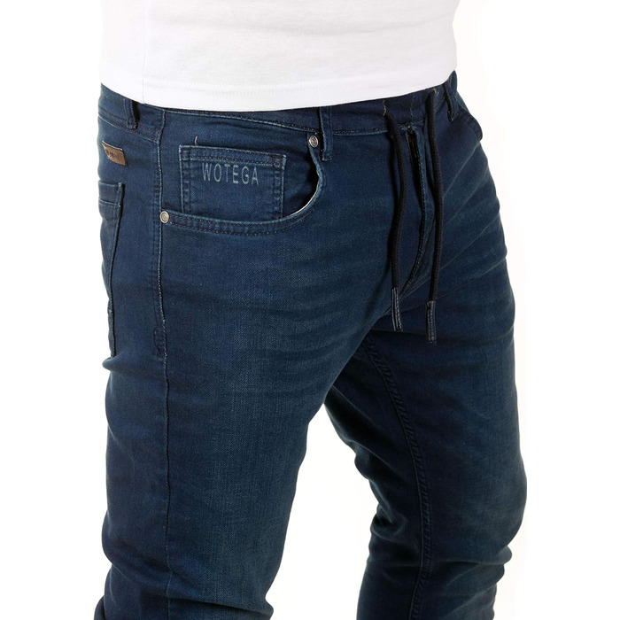 Чоловічі джинси WOTEGA Noah Slim Fit (38W/36L, синій Dress Blues 3r4024) - джинси-светшот для чоловіків