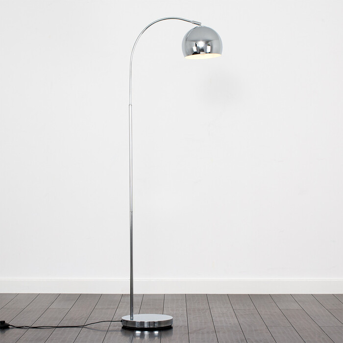 Підлогова лампа Krislamp Aura E27 40 Вт, срібляста