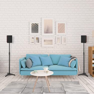 Підставка для колонок, 2 шт., регульована висота 86–127 см, з кабельною організацією, вантажопідйомність 3.6 кг, підходить для P3X-2P