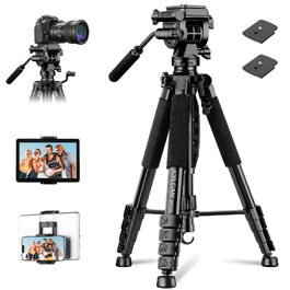 Штатив-трипод JOILCAN 190см для DSLR камер, смартфонів та планшетів, легкий алюмінієвий фотоштатив з сумкою для перенесення, вантажопідйомність 5.4 кг