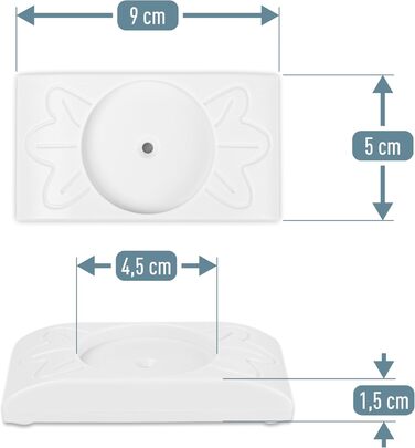 Захист для сходів IB STYLE для дітей - сітка для сходів, бар'єр для тварин, без свердління, білий, 67-75 см (4 накладки для стін)