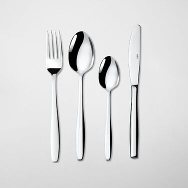 Нержавіюча сталева стололова посуд - набір 24 шт для 6 осіб. Елегантний набір для щоденного використання та особливих випадків. Стійкий до іржі.