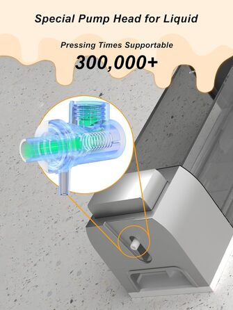 Диспенсер для рідкого мила настінний 500 мл без свердління, срібний - для ванної кімнати, кухні, мила для рук, гелю для душу, шампуню