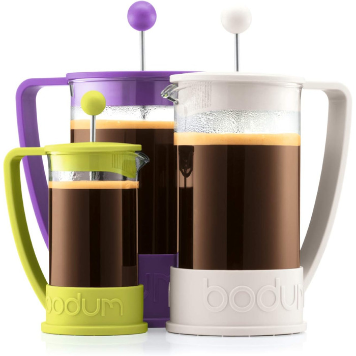 Френч-прес Bodum BRAZIL 1 л, сталевий фільтр, кремовий, 3 чашки