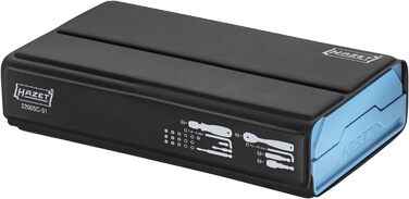 Набір бітів HAZET Smartcase 2200SC-31, 73 предмети, шестигранник 6,3 мм (1/4''), компактний складний кейс, інструменти для ремонту, вироблено в Німеччині