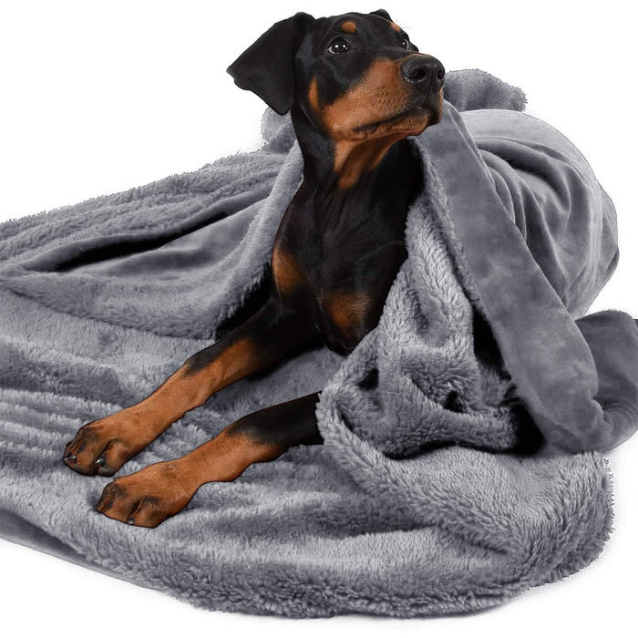 М'яка ковдра для домашніх тварин з флісу, Sherpa, плюшева, для собак, котів, цуценят, 152x127 см