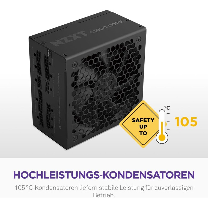 Блок живлення NZXT C850 Gold Core ATX 3.1, 850W, 80+ Gold, чорний