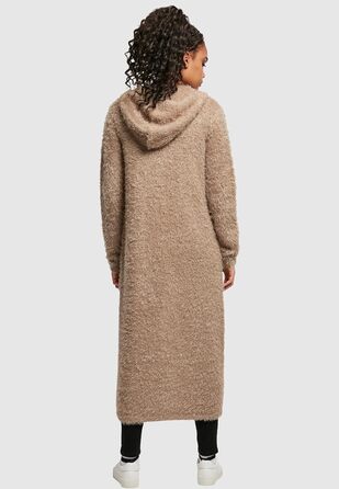 Кардиган жіночий з капюшоном та пір'ям Urban Classiс, чорний (XS, Softtaupe)