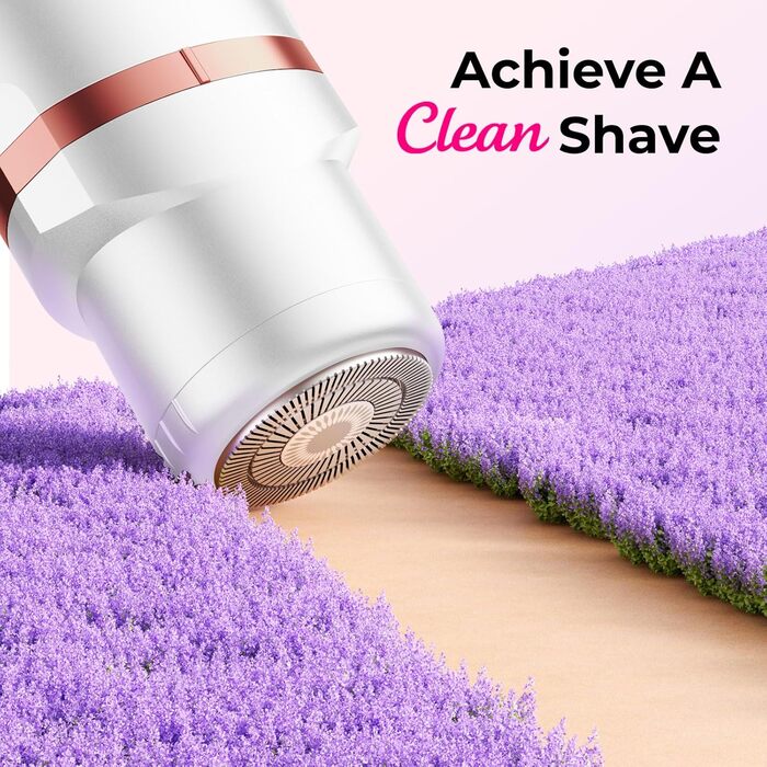 Триммер для бікіні для жінок 2-в-1: електричний триммер та бритва. Бездротовий, водонепроникний (IPX7) для тіла, ніг, пахв та рук. Perlweiß