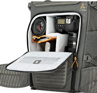 Рюкзак Lowepro Flipside Trek 450 для фототехніки, DSLR та об'єктивів, з відділенням для ноутбука та аксесуарів, сірий, 17 x 26 x 31 см