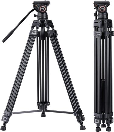 Штатив відео Cayer BF30L з пливним кріпленням, 73' (22м) – міцний штатив для DSLR, відеокамер, камер (13.2 кг)