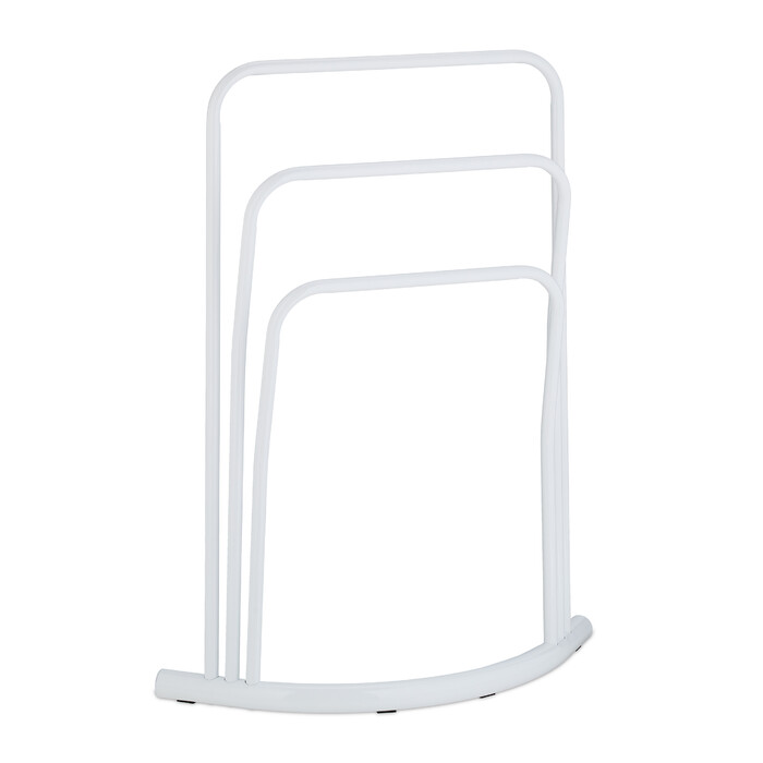 Relaxdays Standing Towel Rack in White