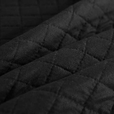 WOLTU Стеганий плед-плед для ліжка 170x210 см, чорний, двосторонній, 360GSM, Patchwork, для двоспального ліжка