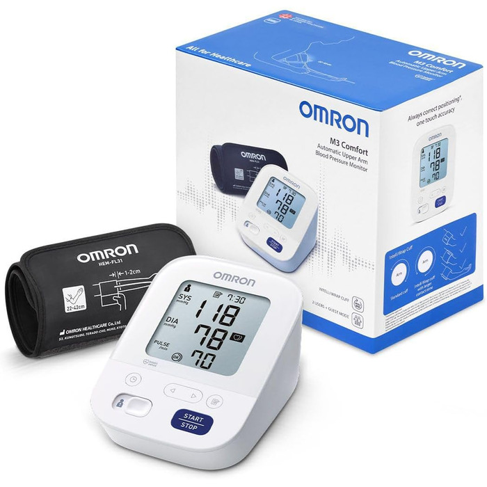 Електронний тонометр Omron M3 Comfort HEM-7155-E - вимірювання артеріального тиску в домашніх умовах