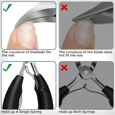 Набір з 5 шт. інструментів для стрижки товстих нігтів, для чоловіків та жінок, професійний, для лікування врослого нігтя