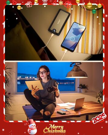 Power Bank 27000mAh з швидкою зарядкою 22.5W та PD20W, USB-C, для iPhone, Huawei, Samsung