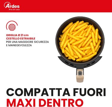 Фритюрниця Ardes Eldorada Maxi AR1K33 - 5л, чорна, з цифровим дисплеєм та таймером