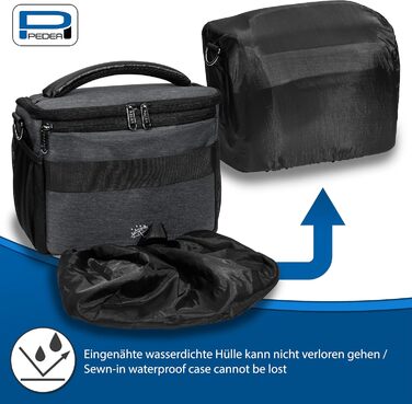 Сумка для камери Pedea Noble: DSLR/SLR, System Camera, XL, сіра