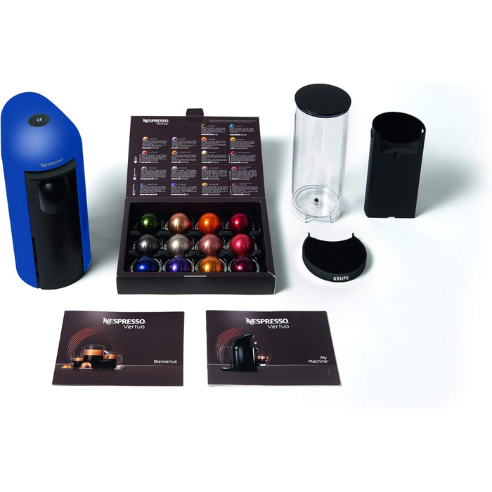 Кавомашина Nespresso Krups Vertuo YY2778FD – приготування еспресо та кави, титан (блакитний)