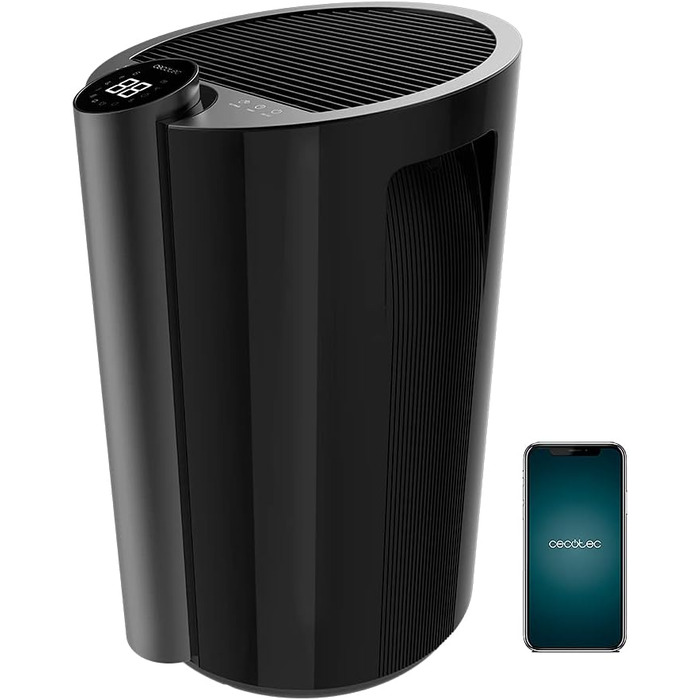 Зволожувач повітря Cecotec BigDry Series 2000: 750 мл/день, резервуар 0.6-2 л, 2 швидкості, 2 режими, радіус дії до 25 м², функція очищення. (2000 Essential), білий
