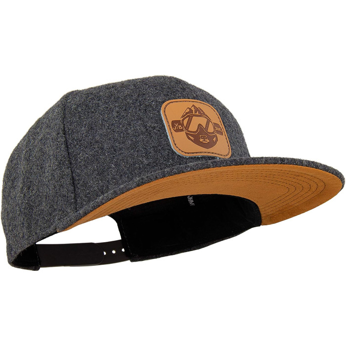 Кепка бейсболка Jumping Bird • Знімна кепка-снуд • Фетр, унісекс, темно-сірий