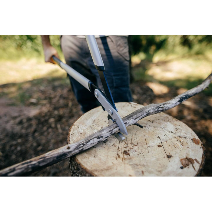 Секатор Fiskars PowerGearX LX99-L для сухої та твердої деревини, 80 см, антипригарне покриття, загартована сталь, чорний/помаранчевий