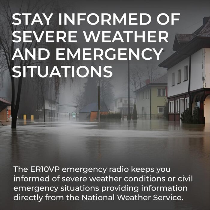 Радіо Midland ER10VP: NOAA, Клуб, Погода, AM/FM, SOS-ліхтарик