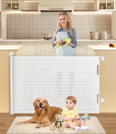 Захист від травм для дітей Nalezuns: розсувна сітка для дитячих воріт, 0-180 см, сірий колір