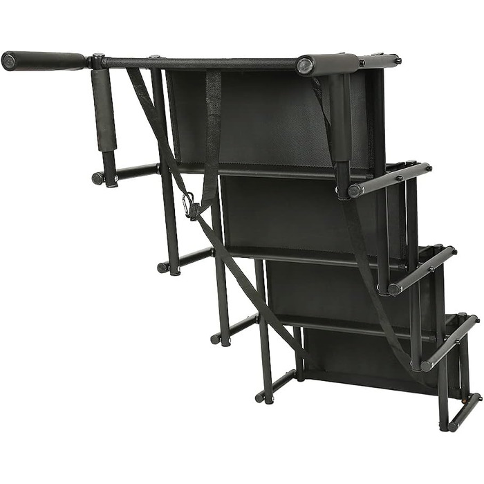 Східці для собак великих та маленьких порід, рампи для собак у машину, складані рампи для собак, неслизькі, до 80 кг, чорний