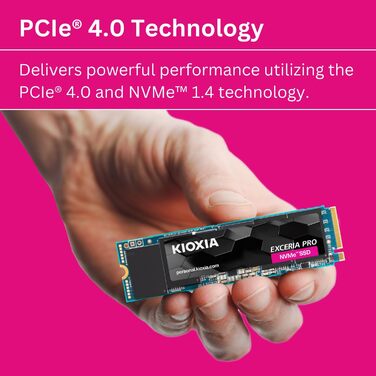 SSD KIOXIA Exceria Pro 2TB NVMe PCIe 4.0 M.2 - Швидкість 7300MB/s, 800K IOPS