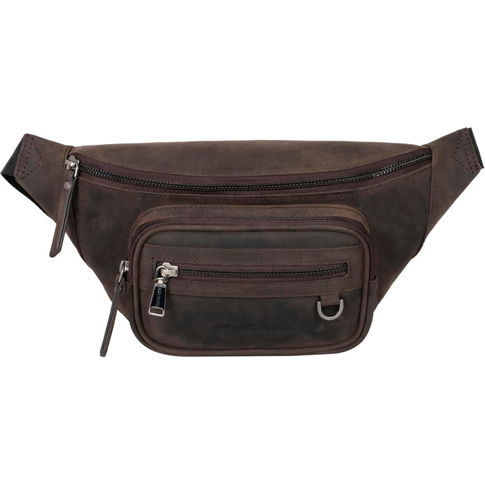 Чоловіча поясна/животна сумка Marc Peter® Varadero з натуральної шкіри Наппа | Перехресна сумка на пояс для чоловіків та жінок | Сумка на пояс з можливістю зміни ремінця (Кольори: Кольору вугілля, Мисливський)