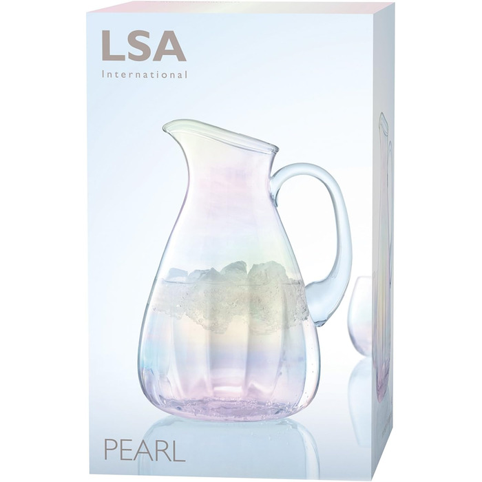 Глечик LSA International Pearl 2.2 л, перламутровий, скляний
