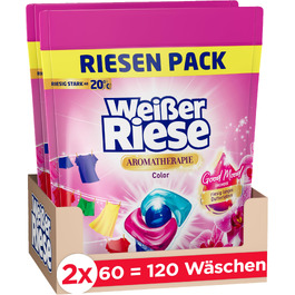 Капсули для прання кольорових речей Weißer Riese Trio-Caps Color Орхідея, 120 шт