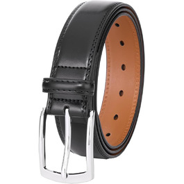 Чоловічий шкіряний ремінь VRLEGEND 35 мм для бізнесу та офіційних заходів, ремінь до костюма, з подарунковою коробкою, чорний, розмір 38W-41W (120 см)