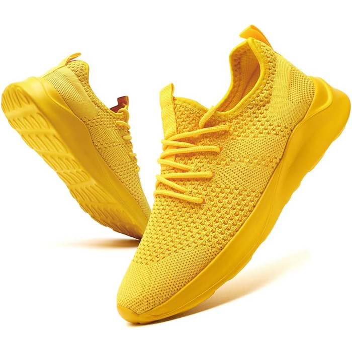 Жіночі кросівки: спортивні, для бігу, тенісу, хайкінгу, вуличної бігової, неслизькі, дихаючі, легкі (40 EU, жовті)