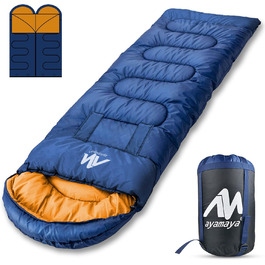 Спальний мішок Outdoor Deckenschlafsack Koppelbar, 5-15°C, 220x80 см, для дорослих, для кемпінгу, трекінгу, риболовлі та подорожей, водонепроникний, ліва блискавка