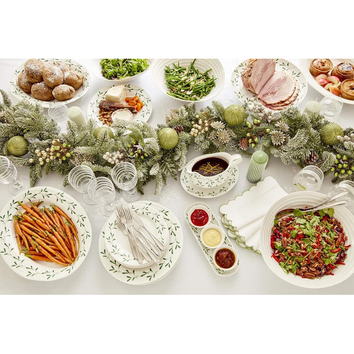 Portmeirion CPXT76512-XG Sophie Conran Garland Saucière 1 Pt. and Stand (Amor, Mistletoe), porcelain