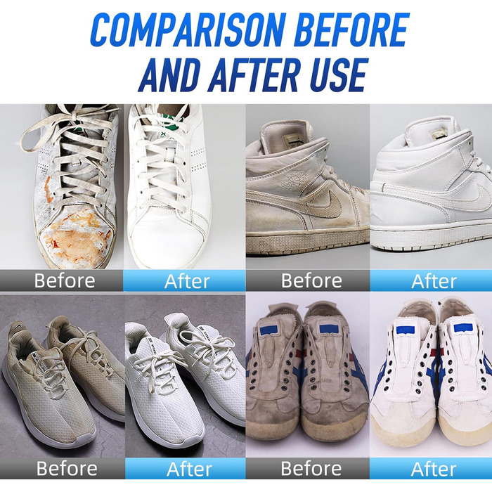 AhkeaDirectly 150 ml Shoe Cleaning Set, White Sneaker Cleaner, Water-Free Foam Sneaker Cleaner, White Shoes, Suede, Boots, Canvas, PU, Fabric, etc. Environmentally Friendly