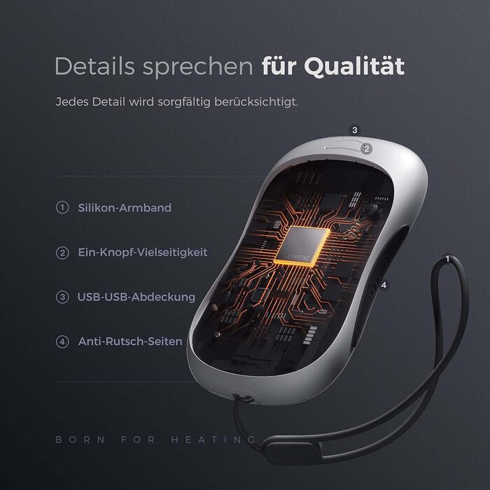 Електричні грілки для рук OCOOPA UT3 PRO (2 шт.), 10000mAh, Powerbank, 4 режими, до 58°C, для чоловіків, ідеально для гольфу, полювання та кемпінгу