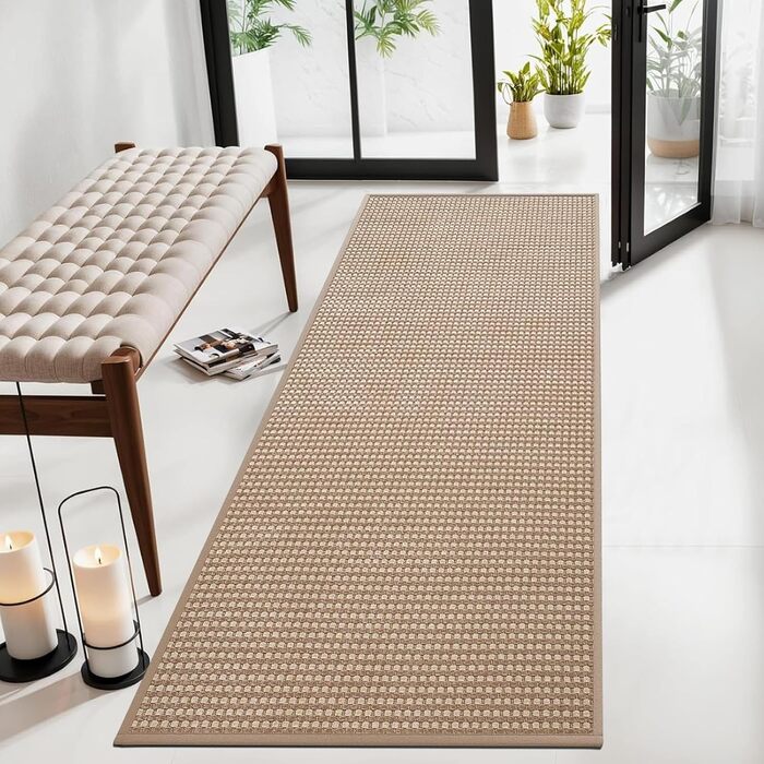 Килимок для ванної кімнати Badteppich Chenille, протиковзкий та вологопоглинаючий, 50 x 150 см, коричневий