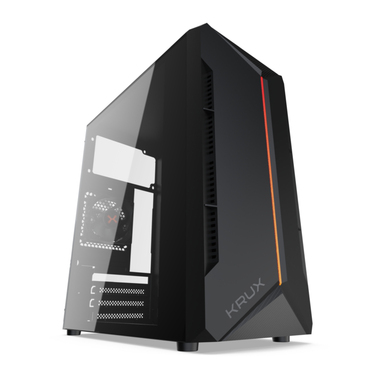 Корпус для комп'ютера Krux Astro Midi Tower, чорний, із загартованим склом