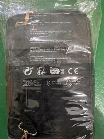 Сумка для собак Teamoy: переносна сумка для корму, ласощів, іграшок та інших речей. Ідеальна для подорожей, кемпінгу та прогулянок (Велика, чорна)