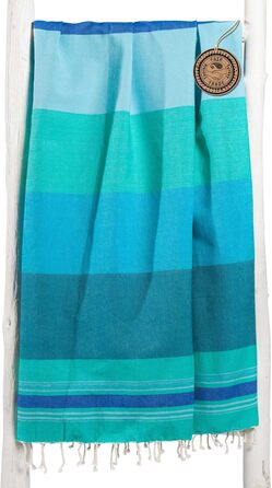 ZusenZomer Fouta Hamam Towel Women's XL 100x190 - Hammam Bath Towel Beach Towel Hammam Towel - 100% Combed Cotton Oeko-TEX - Fair Trade Hamam Towels (Sea Green) 100x190cm Sea Green