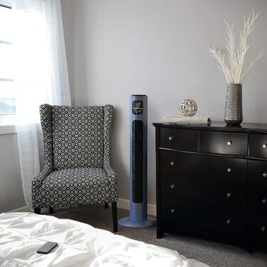 Турбовентилятор Brandson з пультом керування, 96 см, 45W, 3 швидкості, блакитний/графітовий